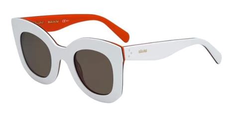 celine cl 41093 white|Celine CL41093/S Marta AH3/70 Sunglasses in White .